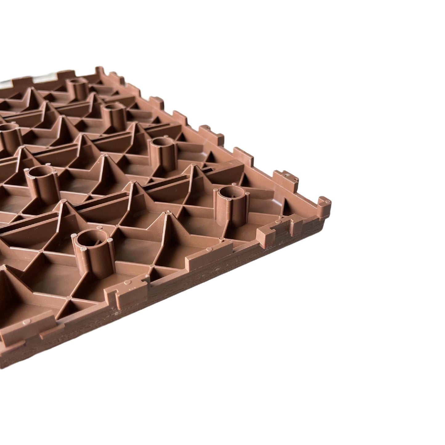 Uneeruiqy 44 Pack Interlocking Patio Deck Tiles 11.8"X11.8" Square Waterproof Outdoor Flooring All Weather Use Patio Floor Decking Tiles for Patio Garden Deck Poolside (11.8"X11.8", Brown, 44)