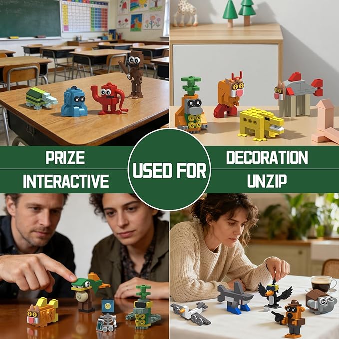 Italian Brain Rot Unique Cartoon Characters Building Blocks 17 in 1 Educational & Entertaining Gift Idea for Kids Teens & Adults