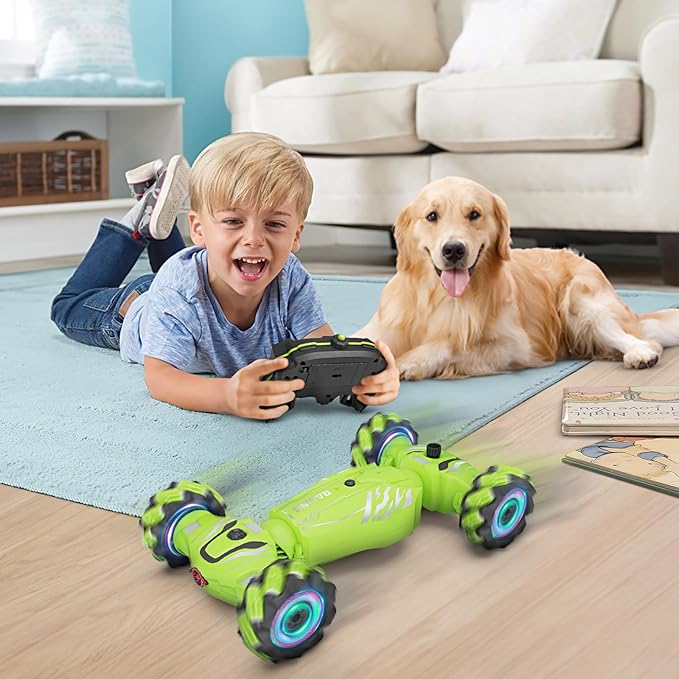 Dysaim Gesture RC Car Birthday Gifts Toys for Boys 6-12 Year Old 4WD Remote Control Car 360° Rotate Transform Drift RC Stunt Cars with Lights Music Sprayer 2.4Ghz Hand Controlled
