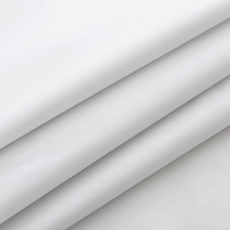 Pioggia Vinyl Tablecloth with Flannel Backing Rectangle Waterproof Oil-Proof Plastic Table Cloth Wipeable PVC Table Cover for Indoor and Outdoor (White, 60 x 84 Inch)