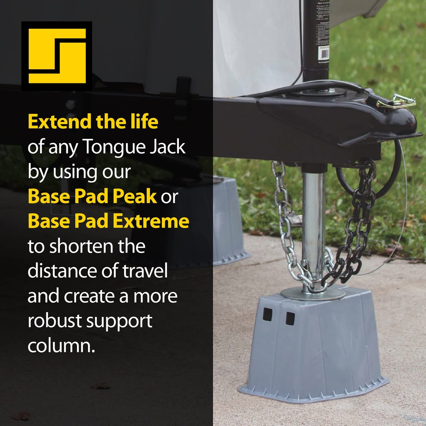 Stromberg Carlson JET-5000 Electric Tongue Jack - Heavy Duty Jack with Motor Protection, 18" Travel & 5" Drop Down Leg, Stabilizing, Leveling & Lifting for RVs, Campers, Utility Trailers, 5000 lb