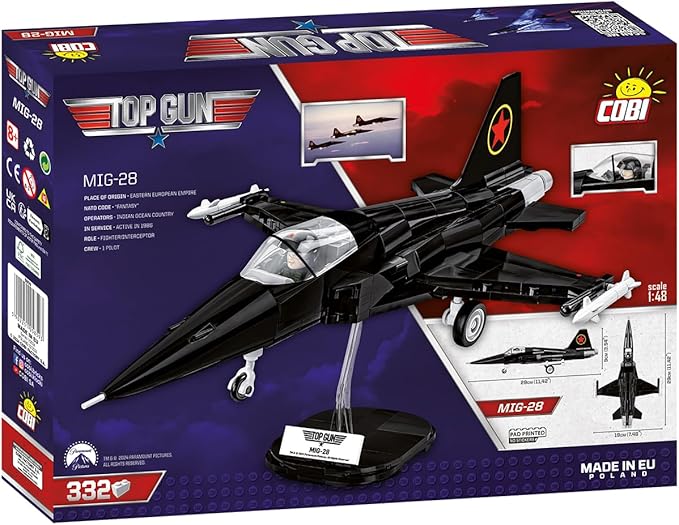 COBI TOP Gun (1986) MIG-28 Aircraft Building Set 332 Pieces