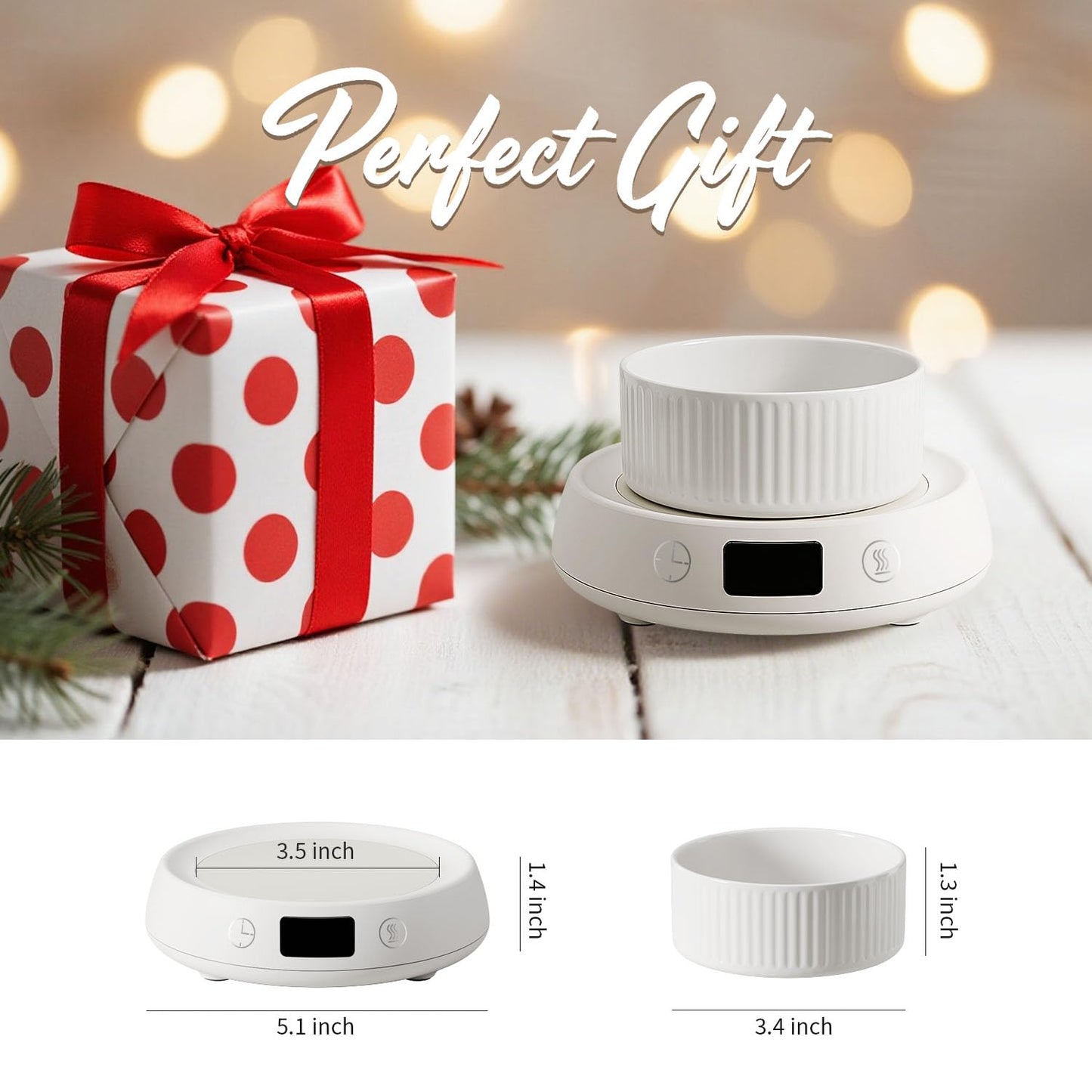 Lyty Wax Melt Warmer 3-in-1 Candle Warmer, Electric Scented Wax Melter Fragrance Wax Cube Burner for Home Bedroom Office, 8H Auto Shut Off 3 Temperature Setting (White)
