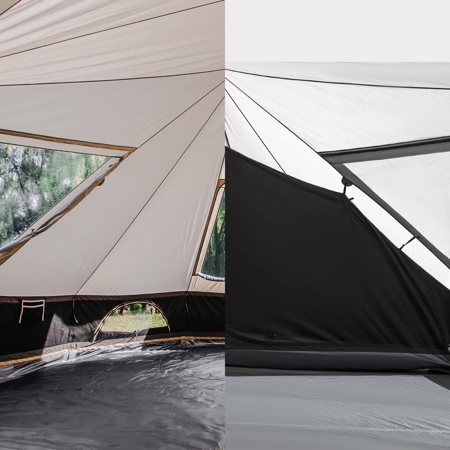 KingCamp Khan Inner Tent for 2 Person, Dark Room Tent with High Density Mesh, Lightweight Waterproof Windproof for Camping Backpacking Hiking Fishing RV