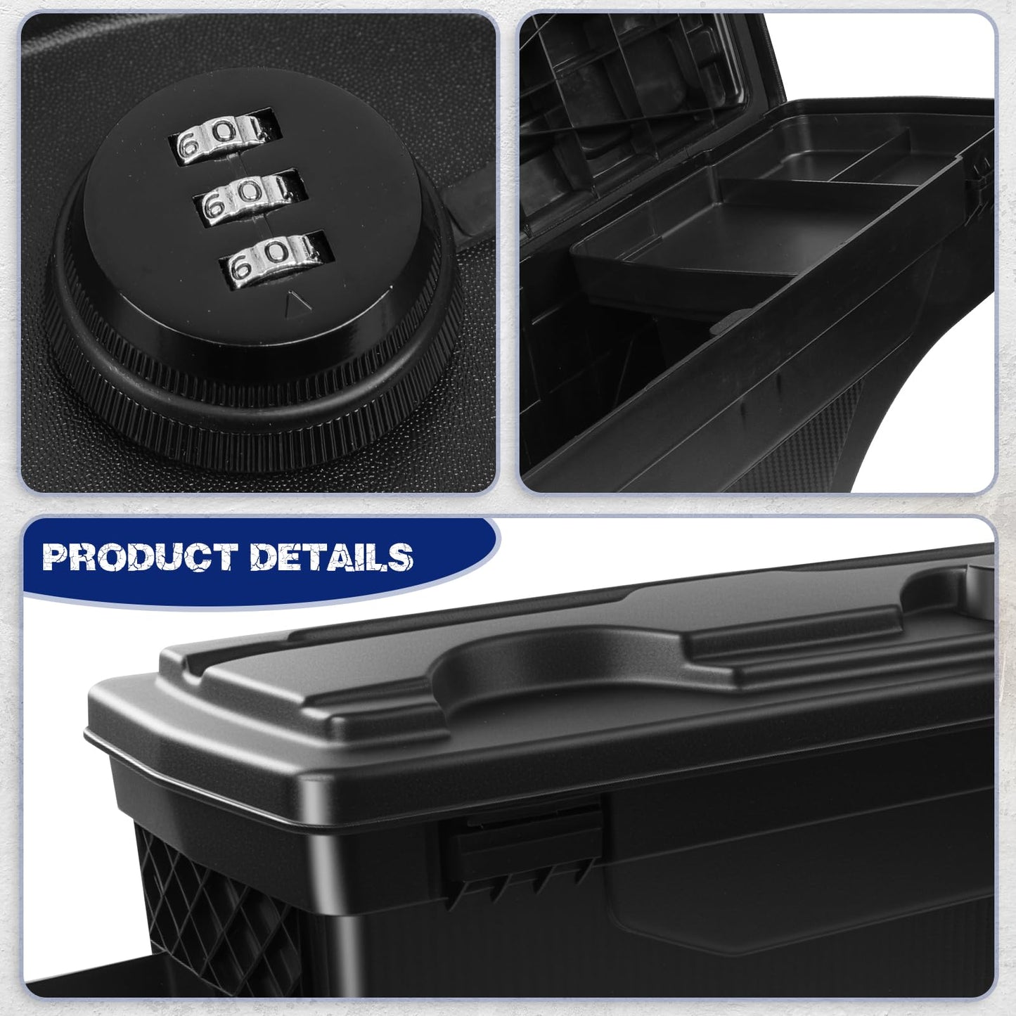 Orceed Driver Side Truck Bed Storage Tool Box Lockable, Fit for Chevrolet Silverado & GMC Sierra 1500 2019-2020, Rotatable Tool Box, Waterproof, Combination Lock
