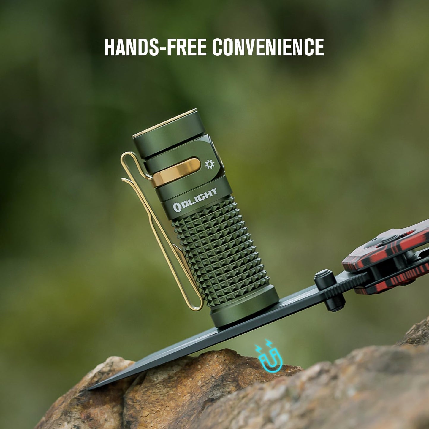 OLIGHT Baton4 Premium Edition EDC Flashlights 1300 Lumens with Type-C Charging Box, Powered By Rechargeable Battery, Small Bright Light IPX8 Waterproof for Emergencies Outdoors (OD Green)