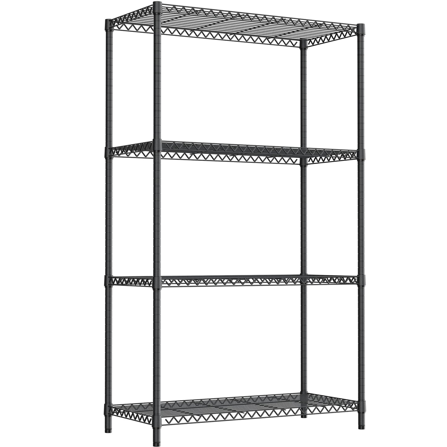 M MZG 2400LBS 35.5" W Standing Shelf Units Wire Rust-Proof Outdoor Storage Shelving 4-Tier Utility Shelving Unit for Garden Home,Kitchen,Office Dark Grey 17.7" D x 35.5" W x 59.4" H