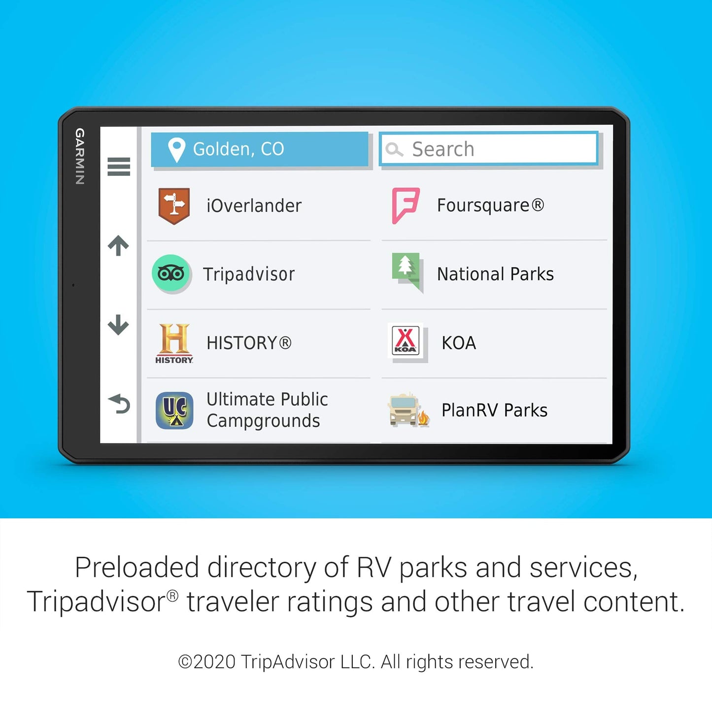 Garmin RV 1090, 10" RV Navigator, Edge-to-Edge Display, Custom Routing for Size and Weight of Your Trailer