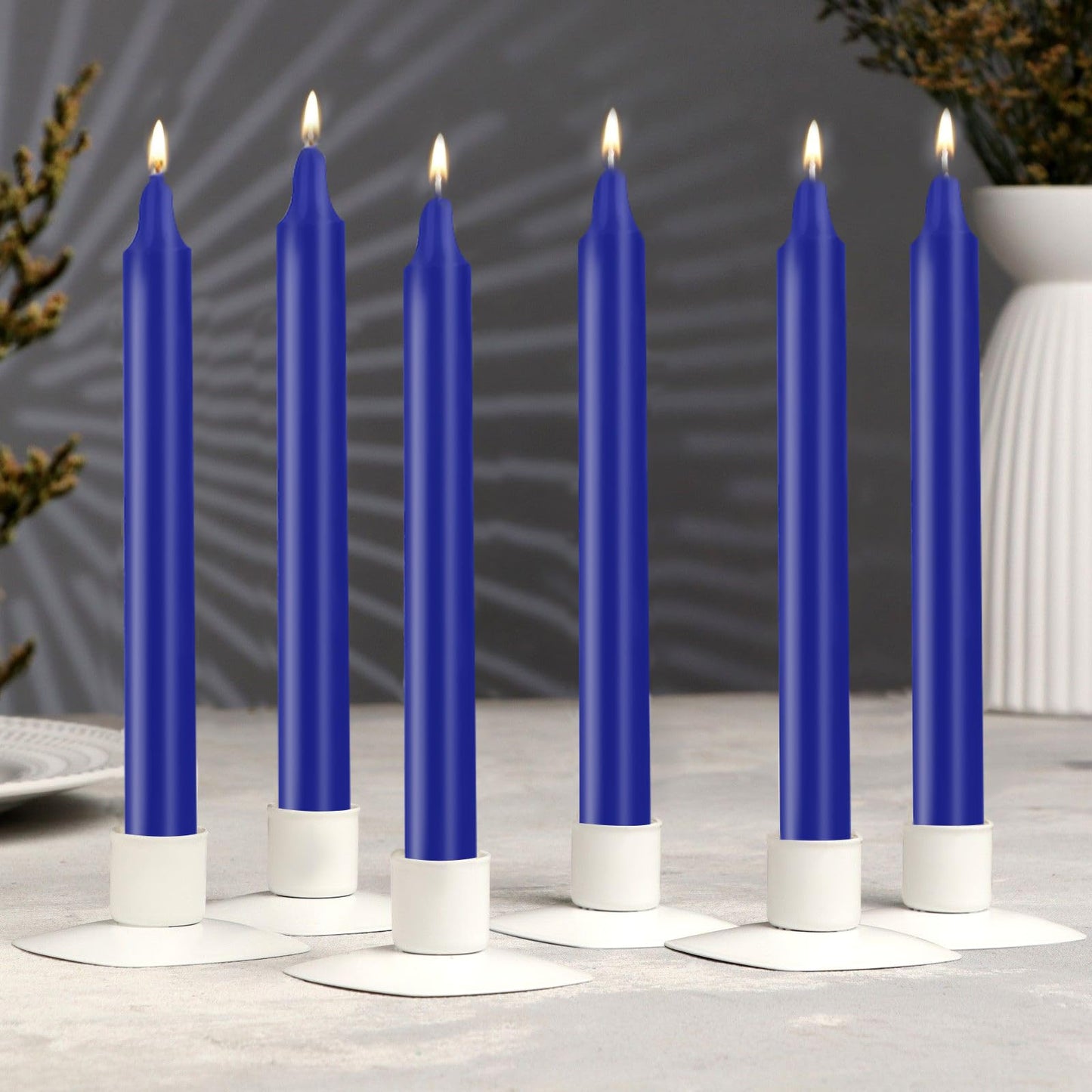24 Pack Blue Spell Chime Candles – Premium Mini Unscented Taper Candles for Rituals, Prayer, Meditation, Altar, Spells – 4" Tall – Ideal for Witches & Spiritual Practices