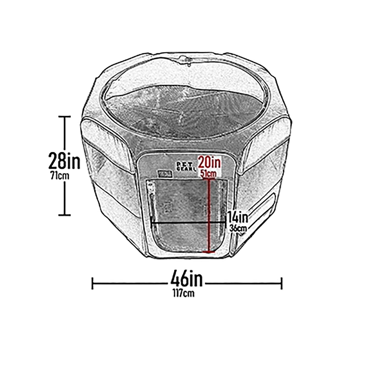 Pet Gear Octagon Pet Pen with Removable Top for Cats and Dogs up to 90-pounds, 46-inches, Sage