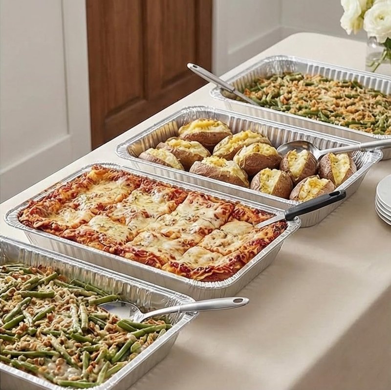 Aluminum Pans Full Size, Large Disposable Roasting & Baking Pan, 21"x13" Deep Foil Pans (100 Pack) Extra Heavy Duty Chafing Trays for Hotels, Restaurants, Caterers, Steam Table, Buffets & Bakeware