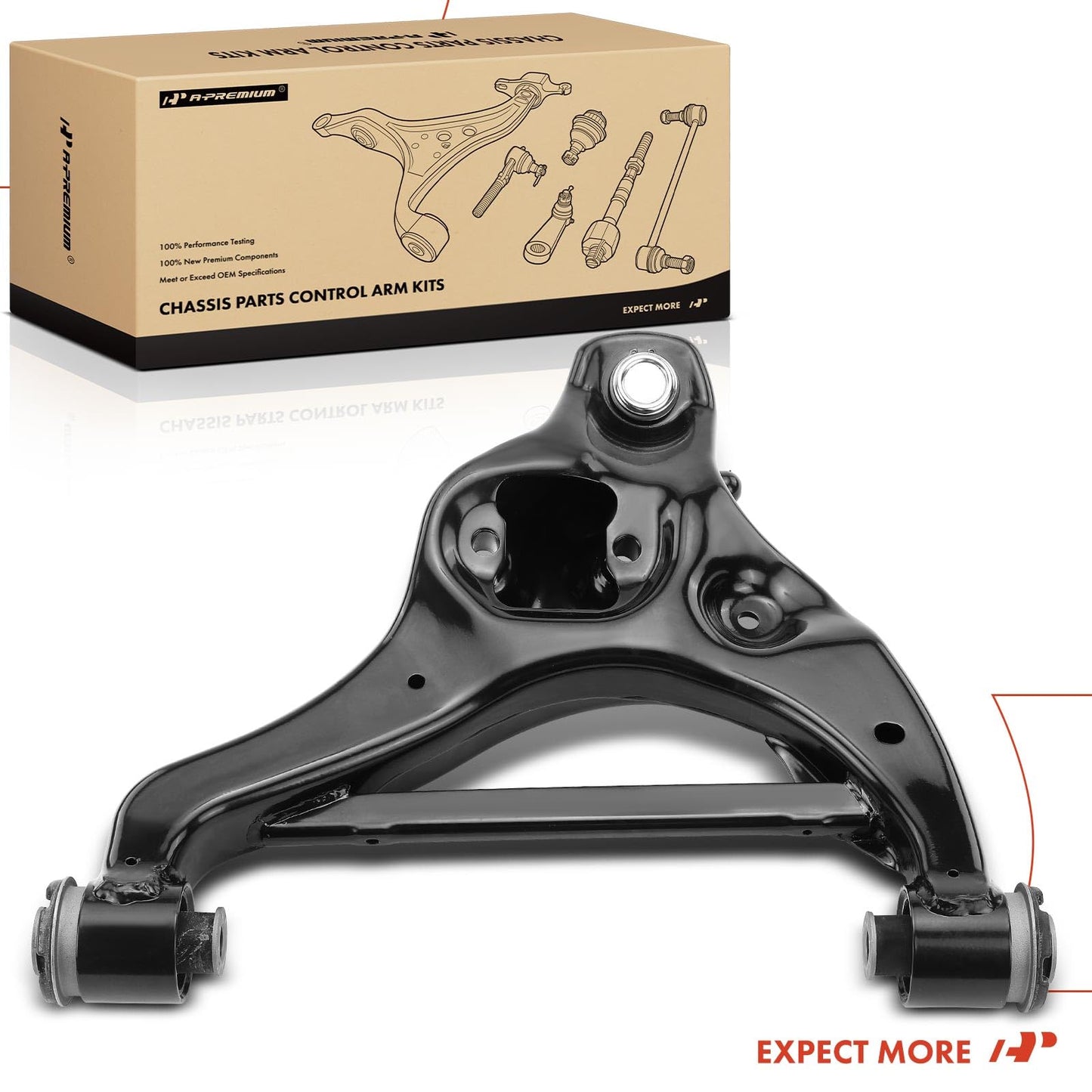 A-Premium Front Right Lower Control Arm, with Ball Joint & Bushing, Compatible with Ford F-150 2015-2020, Expedition 2018-2022, Lincoln Navigator 2018-2022