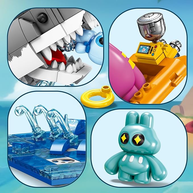 Lynda Kids' Fairytale Building Blocks SetRabbit Friend Ocean Drift & SharkDIY Assembly Toy Educational for Kids 8+