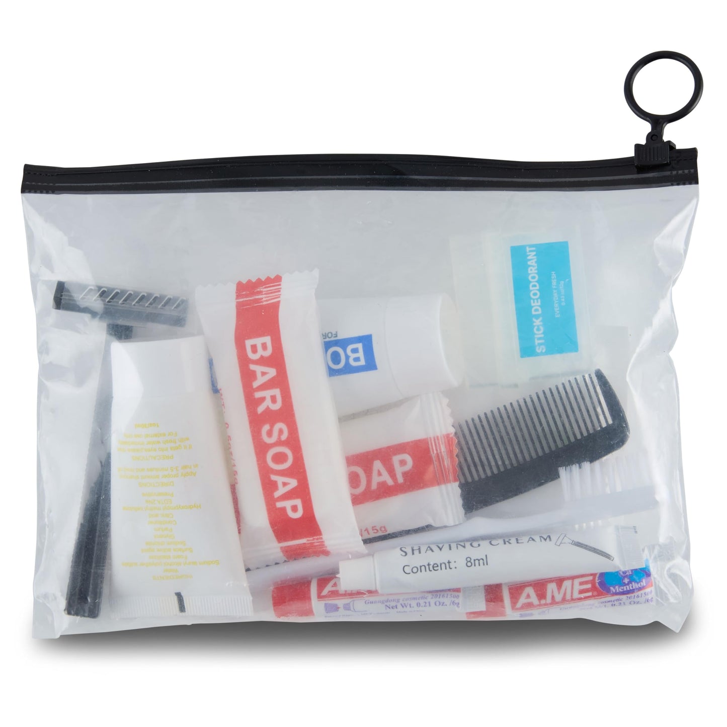 Wholesale Case of 50 Basic Hygiene Kits for Donations – Bulk Toiletry Supplies in Zip Pouch – Perfect for Donations Homeless Shelters, Relief Efforts & Charity Drives (50ct)
