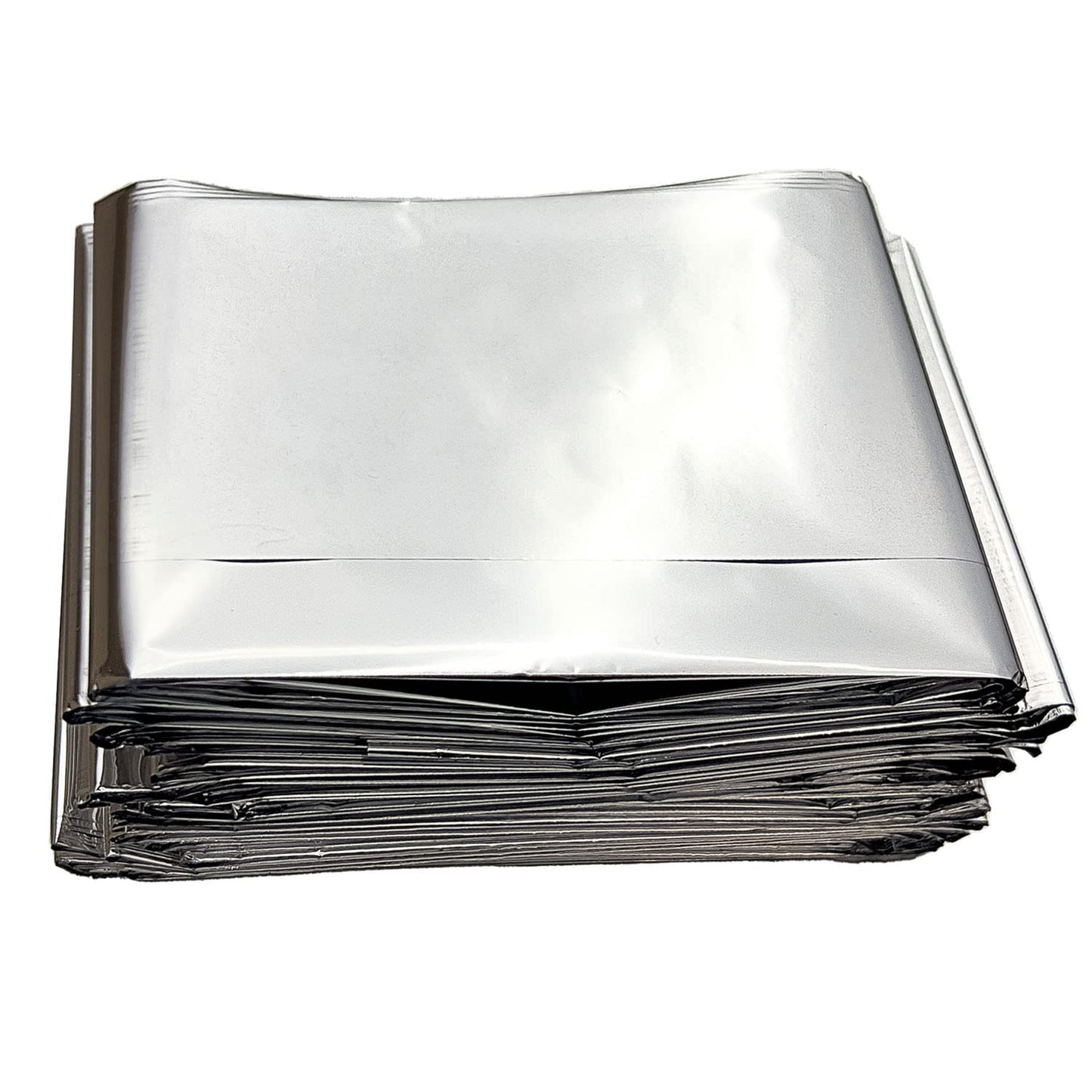 NOVAMEDIC Emergency Mylar Foil Thermal Blankets - Pack of 200, 84"x52", Individually Wrapped, Waterproof Survival Blanket for Camping, Outdoors, First Aid Kit & Travel, Lightweight & Compact, Silver