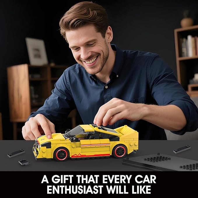 Mould King Speed Champion EVO 38 Racing Car MOC Building Set & Display Case Creative Classic Cars for Teens Age14+ 27088 Cool Vehicles Model Toys Birthday Gifts for Adults 466 PCS