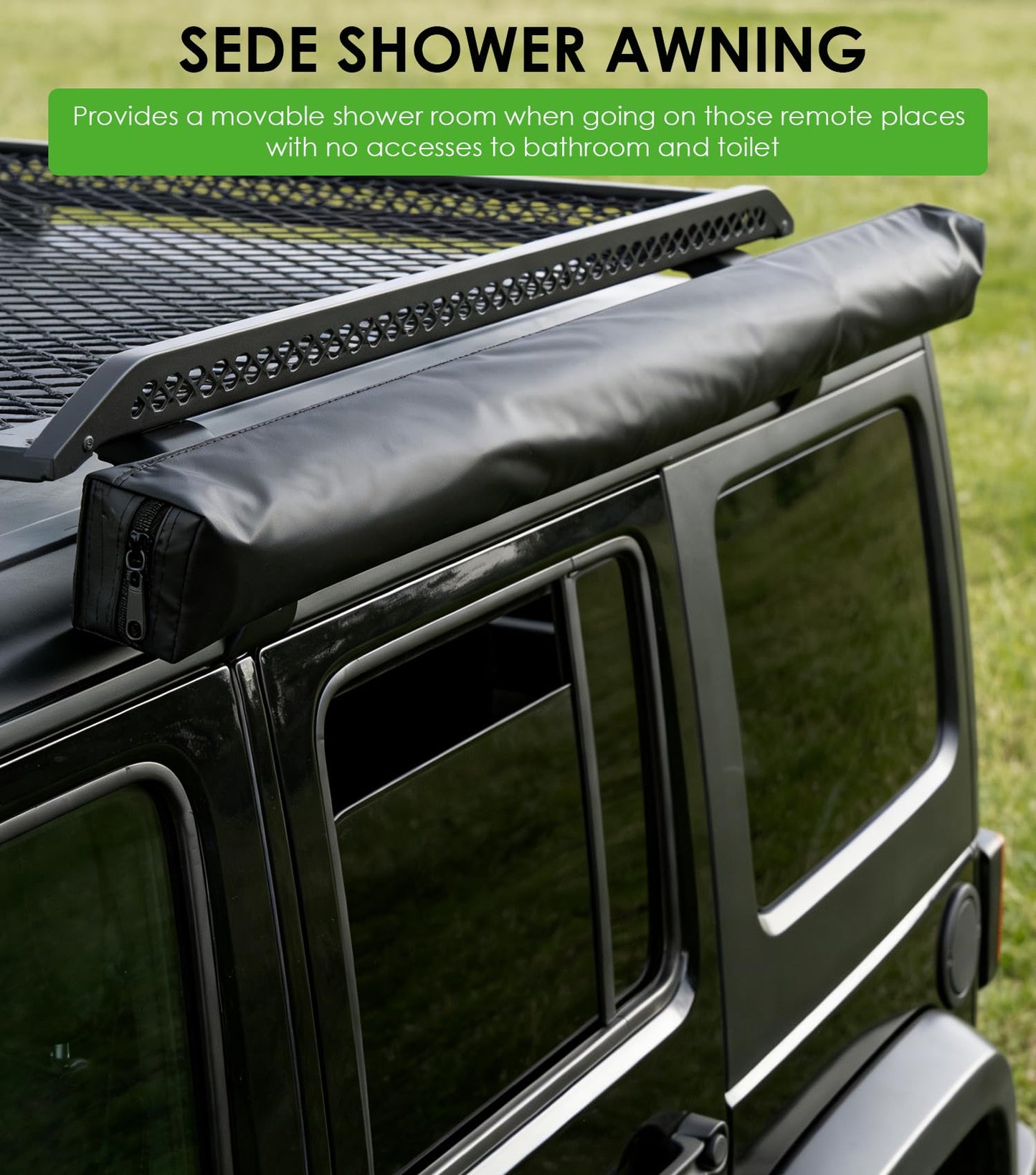 Shower Tent Awning Car Outdoor Camping Shower Tent Vehicle Side Shower Room Portable Privacy Shelter Restroom Bathroom Overland for RV Van Truck