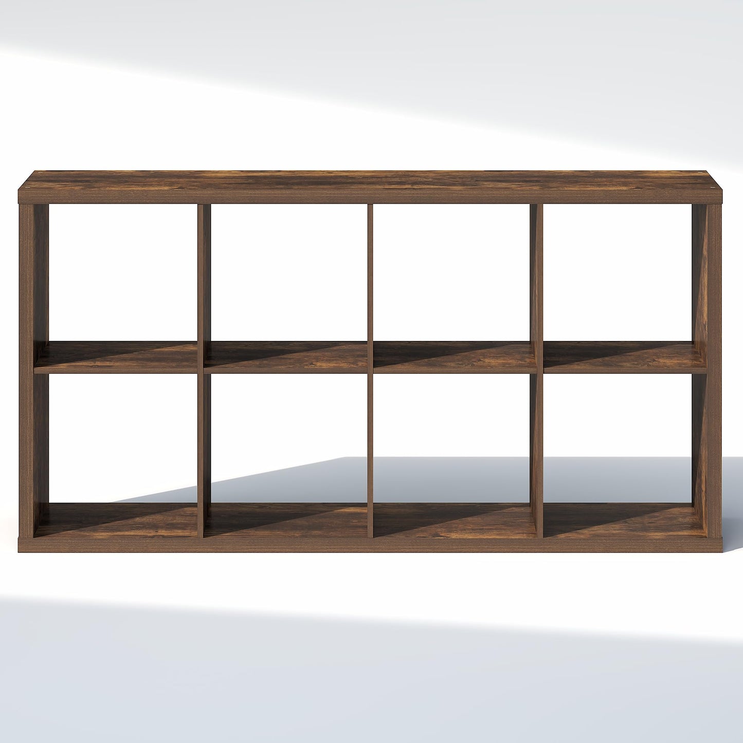 Furinno Cubic Closet Organizers and Storage, 8-Cube Closet Organizer, Open Shelf Closet Storage, Extra Thick Frame for Wardrobe, Bedroom, Living Room, Amber Pine