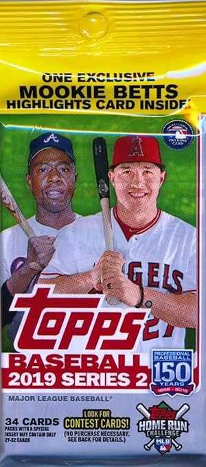 2019 Topps Series 2 Baseball HUGE Factory Sealed JUMBO FAT PACK with 34 Cards! Look for Rookies of Vladimir Guerrero Jr Pete Alonso Fernando Tatis Jr & Many More!