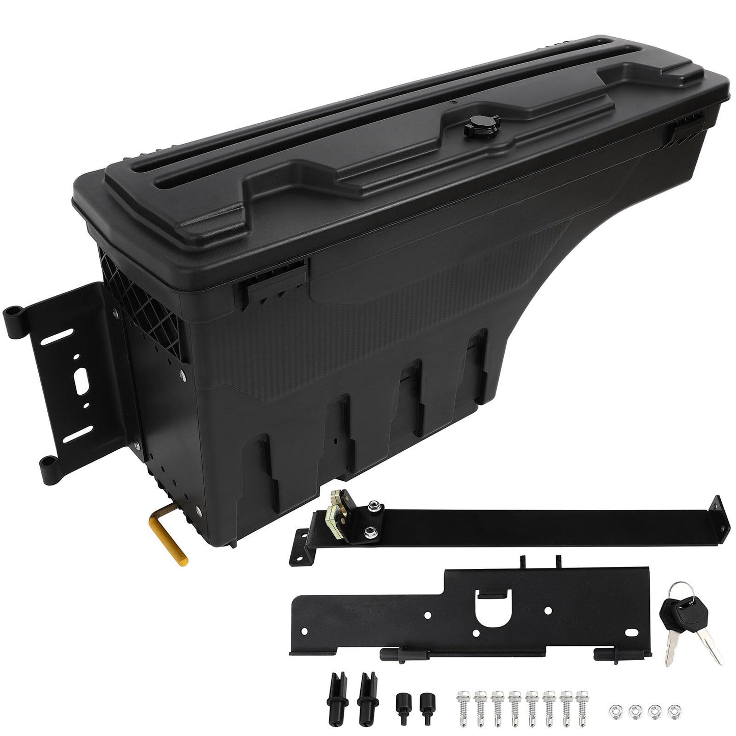 SCITOO Truck Bed Tool Box for Jeep Gladiator 2020-2023 Left & Right Side,Multi-Compartment Dividers Organized Storage,Heavy Duty & No-Drill Installation