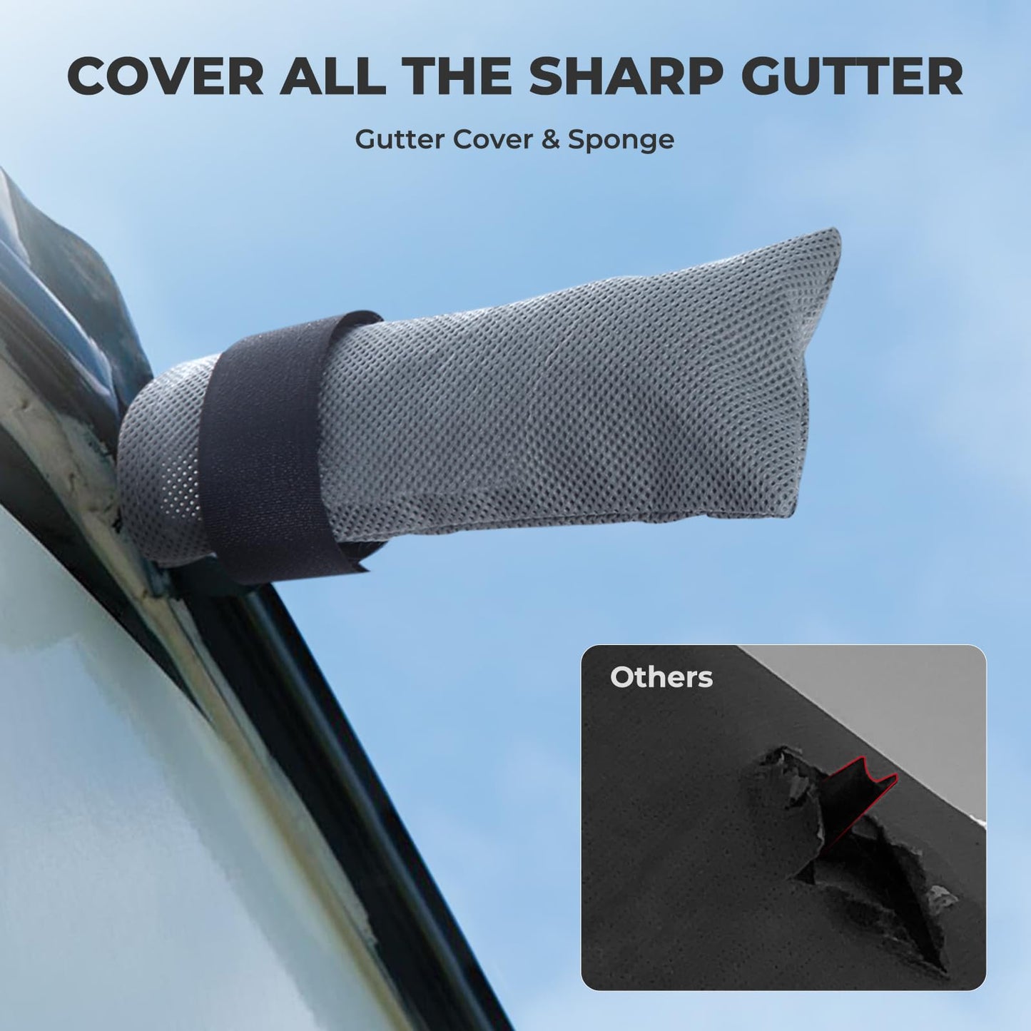 Fonzier RV Cover 15-18ft: Extra Thick 7 Layers Travel Trailer Cover with 4 Tire Covers, Waterproof Camper Cover, Extra Windproof Ropes, Gutter Cover, Rip-Stop Anti-UV