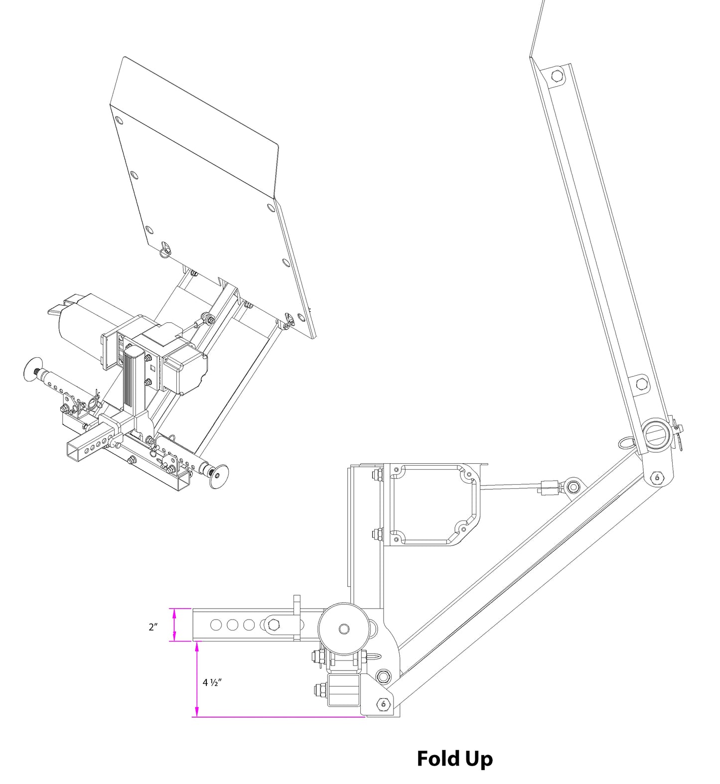 Larin TGL-500 Hitch Lift/Heavy-Duty 12V DC Motorized Truck Hitch Mount, 500 lbs Capacity