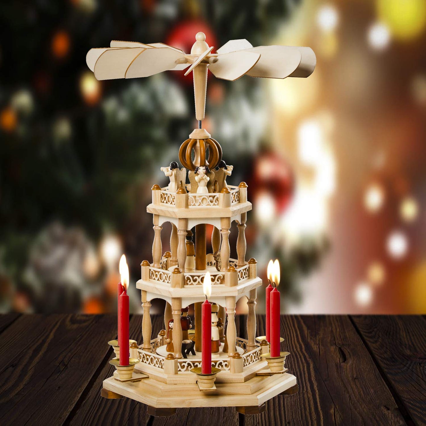 100 pcs Bulk Red Candles for Christmas Tree - Chime Decorations - Christmas Pyramids Carousel - 4 inch X 1/2 inch Diameter - 1.5 Hour Burn Time.Unscented