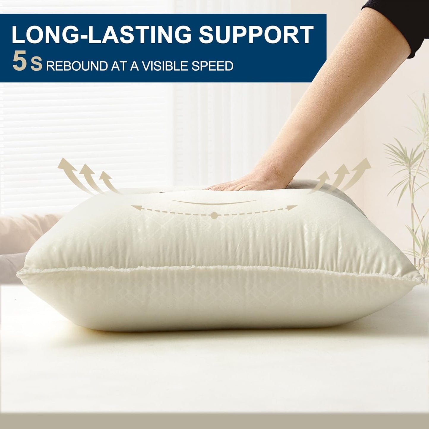 Skiennix 18 x 18 Throw Pillow Inserts - Soft Plush Virgin Fiber Filling | Decorative Couch Sofa Bed Pillows - White, Pack of 2