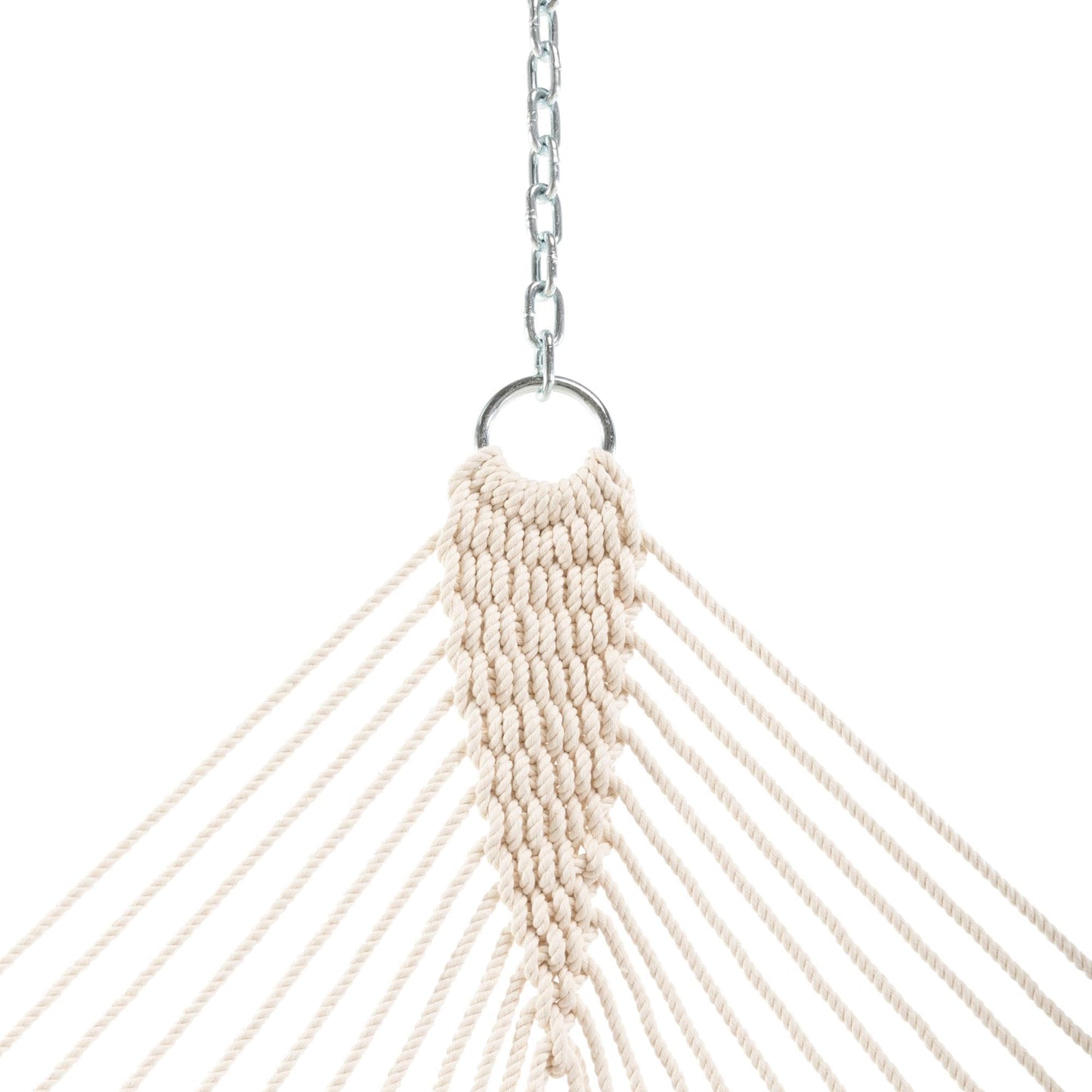 Original Pawleys Island Deluxe Oatmeal DuraCord Rope Hammock – 13 ft. x 65 in, 2-Person, 450 lb Capacity, Oak Spreader Bar, Zinc-Plated Hardware, Handcrafted in the USA