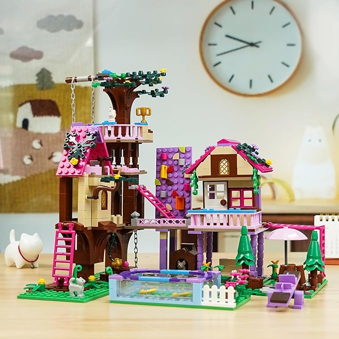 Tree House Building Set Compatible with Friend 756 PCS Forest House Building Kit Birthday Gift for Kids Girls Age 14+ Years(7681)