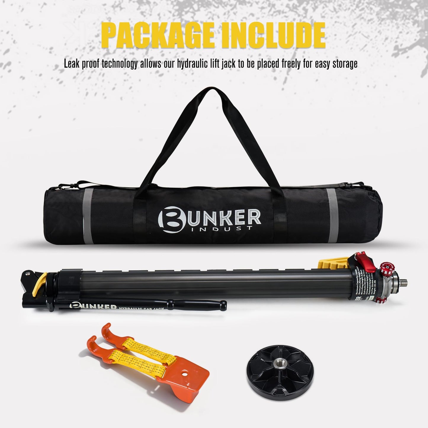 BUNKER INDUST Hydraulic Recovery Jack, Powerful Offroad Lift Farm Jack with Lift Mate Storage Bag, 4,409lbs Capacity