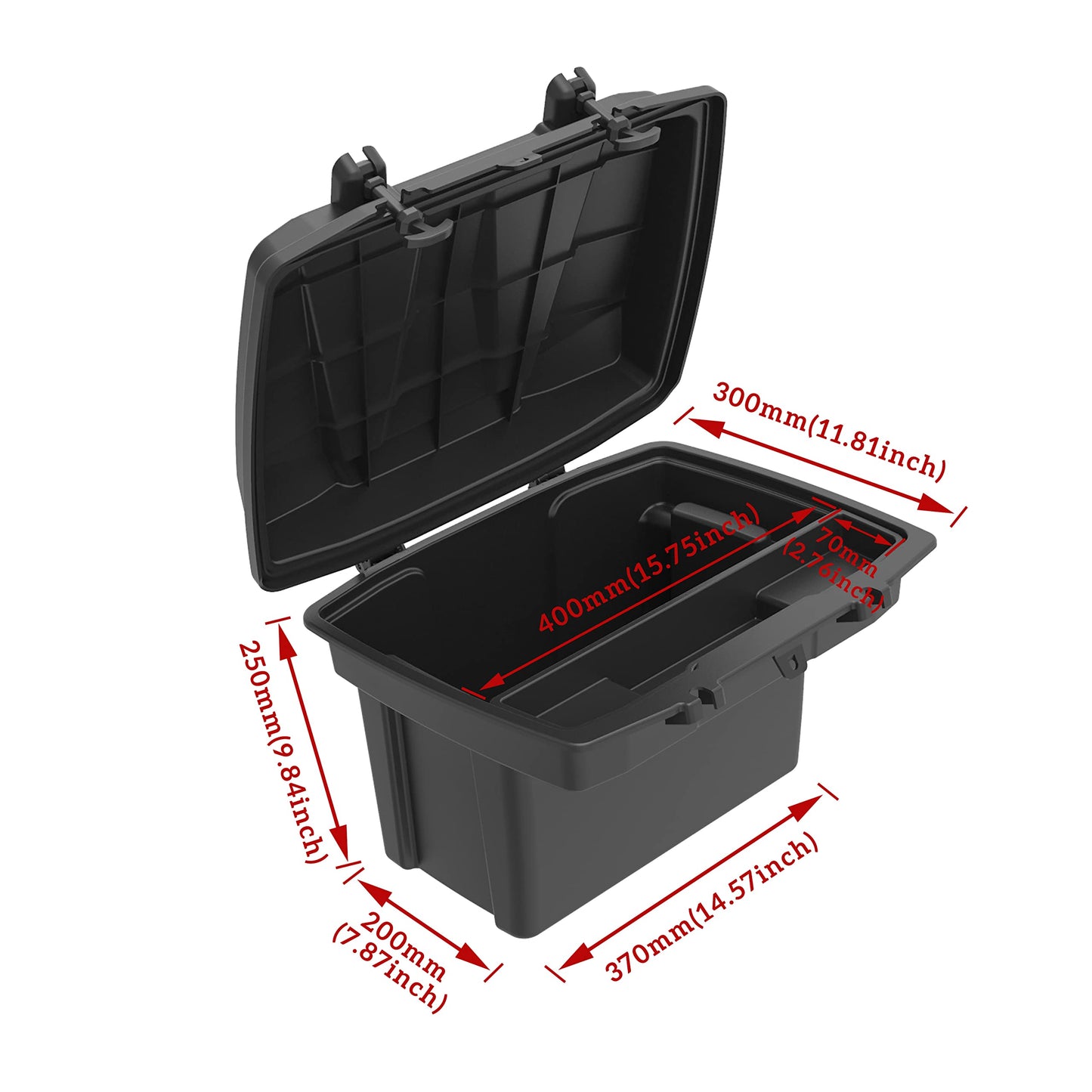 SAUTVS Double Layer Cargo Storage Box for Can-Am Defender/Commander, Removable Rear Cargo Box Bed Trunk Storage Bin for Can Am Defender HD5 HD7 HD8 HD9 HD10 Max/Commander Accessories