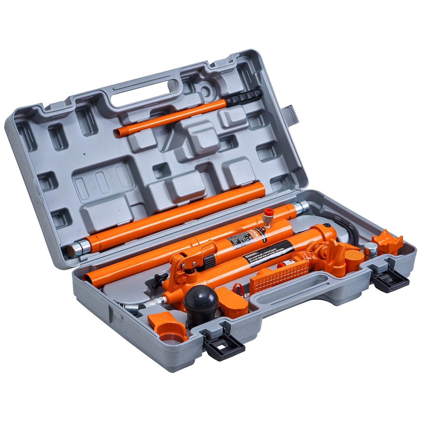 VEVOR Porta Power Kit, 12 Ton Load, Portable Hydraulic Jack with 4.6 ft Extended Oil Hose, Long Handle Design, Auto Body Frame Repair Kit with Portable Storage Case for Car Repair, Truck, Farm