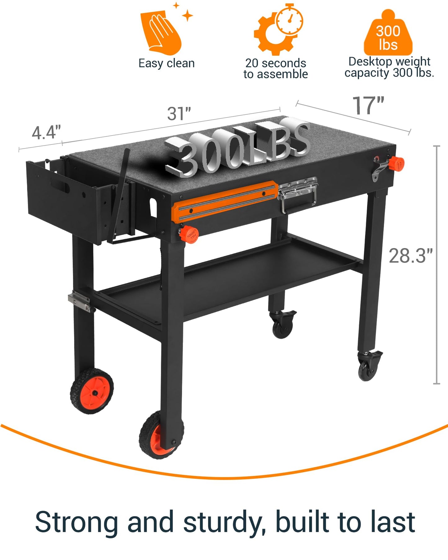 JiRiCHMi Grill Table For Blackstone Griddle 22 and 17 Inch, Grill Carts Outdoor With Wheels, Heavy-Duty Grill Stand, Foldable Quickly Blackstone Stand Suitable for Travel/Camping And Outdoor Meals