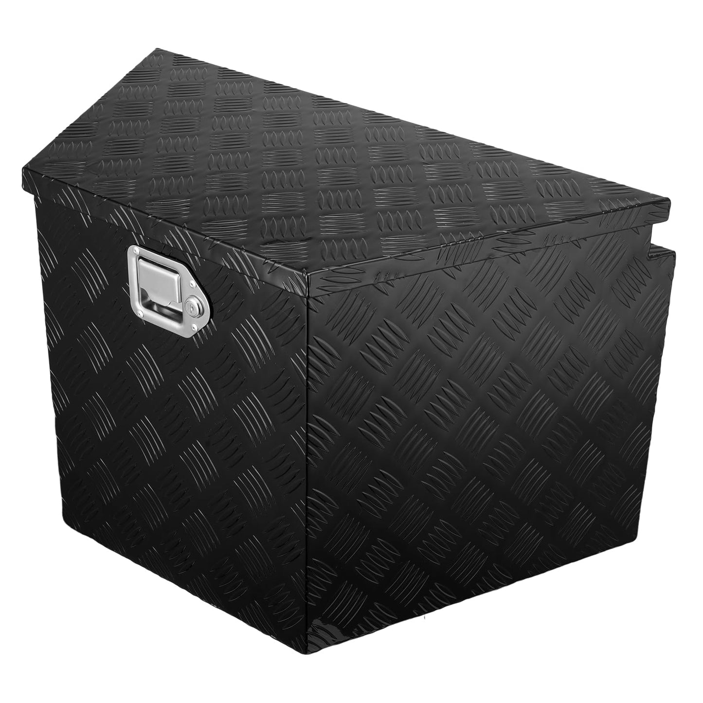 VEVOR Trailer Tongue Box, Heavy Duty Trailer Tongue Tool Box Storage Organizer with Lock & Keys, Utility Tool Chest for Pickup Truck Bed, RV, SUV, Off-Road Vehicle, Aluminum, 29" x 16.2" x 18", Black