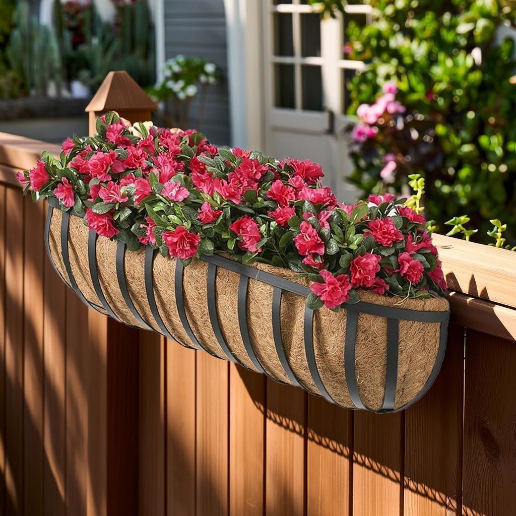 Skiennix Pre-Formed Coco Fiber Liners - Eco-Friendly Replacement for Planters & Baskets | 24-Inch, 2-Pack