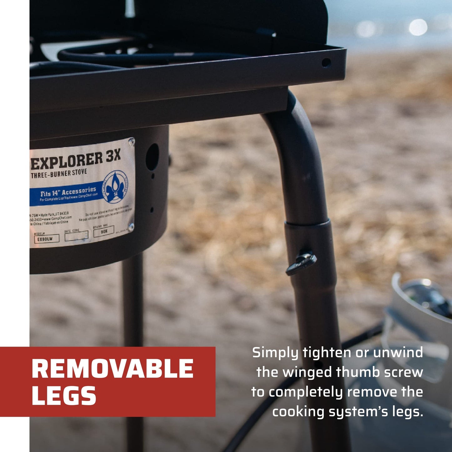 Camp Chef Explorer 3X Three-Burner Stove, Cooking Surface 14 in. x 49 in.