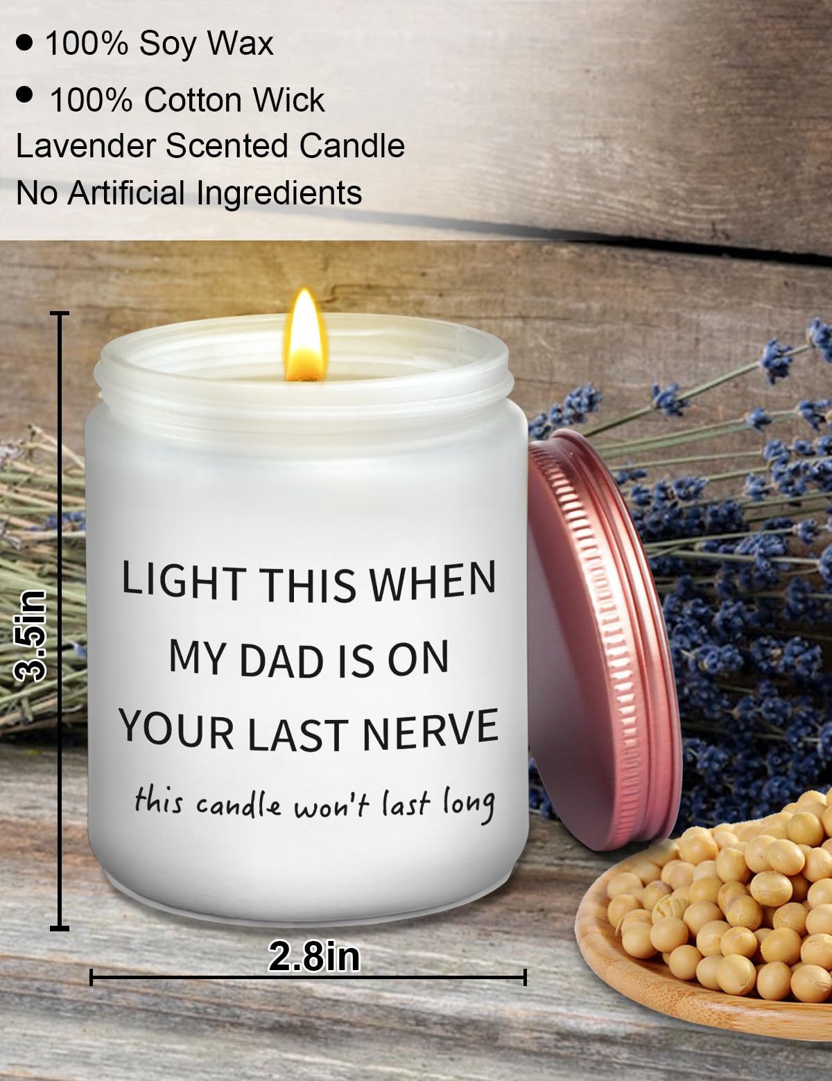 Mothers Day Gifts for Mom from Daughter Son, Funny Mom Birthday Gifts for Stepmom Mother Christmas Valentines Day Present for Step Mother in Law Mommy, Lavender Scented Candles