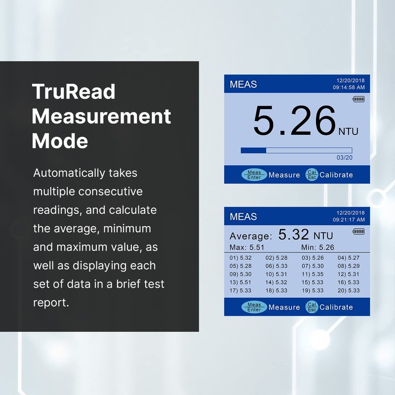 Apera Instruments TN500 Portable White Light Turbidity Meter with Data Logger, EPA 180.1 Compliant (AI483)