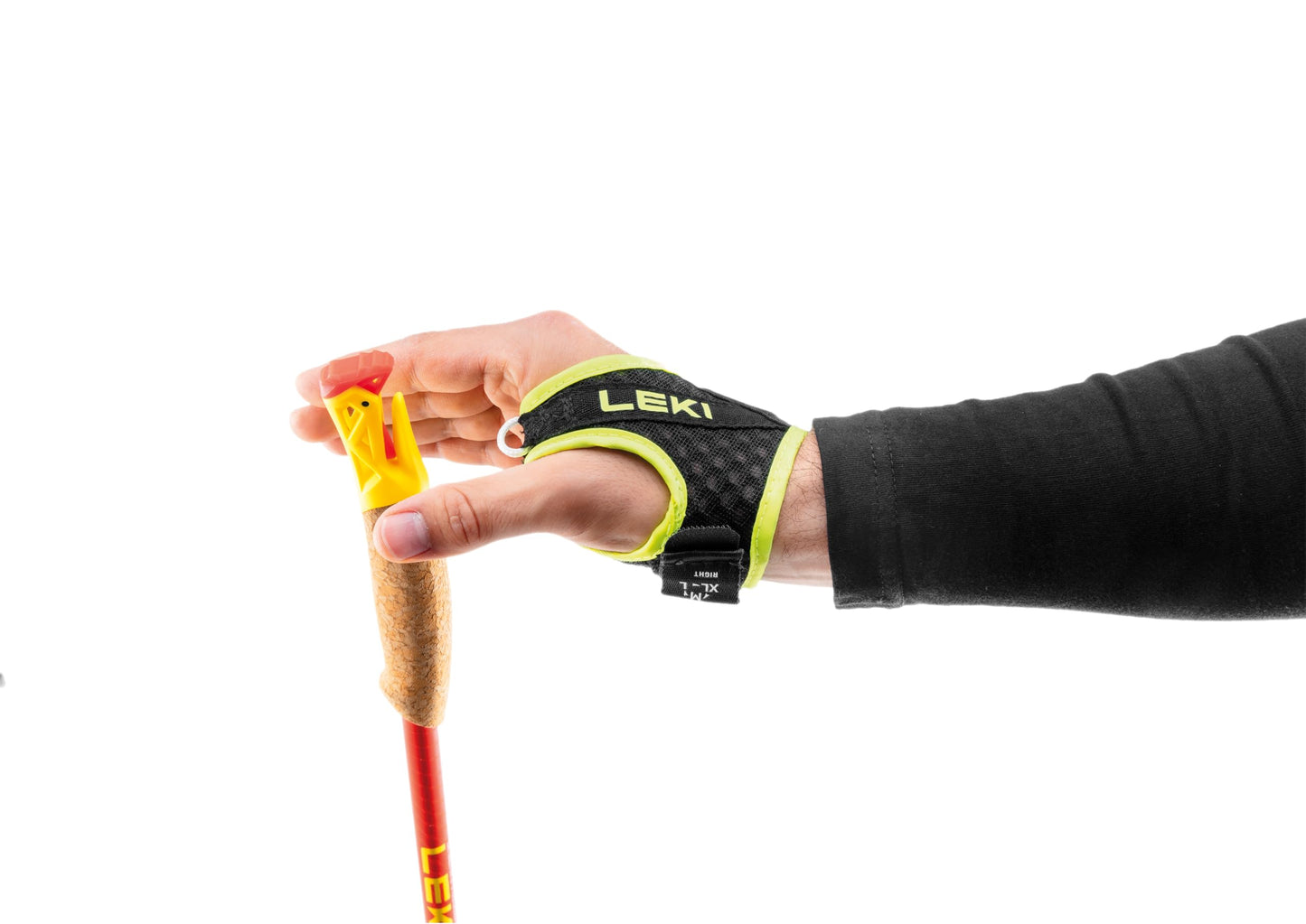 LEKI Ultratrail FX.One Superlite Carbon Collapsible Lightweight Trekking Poles for Hiking & Trail Running - Red-Yellow-Carbon - 130 cm