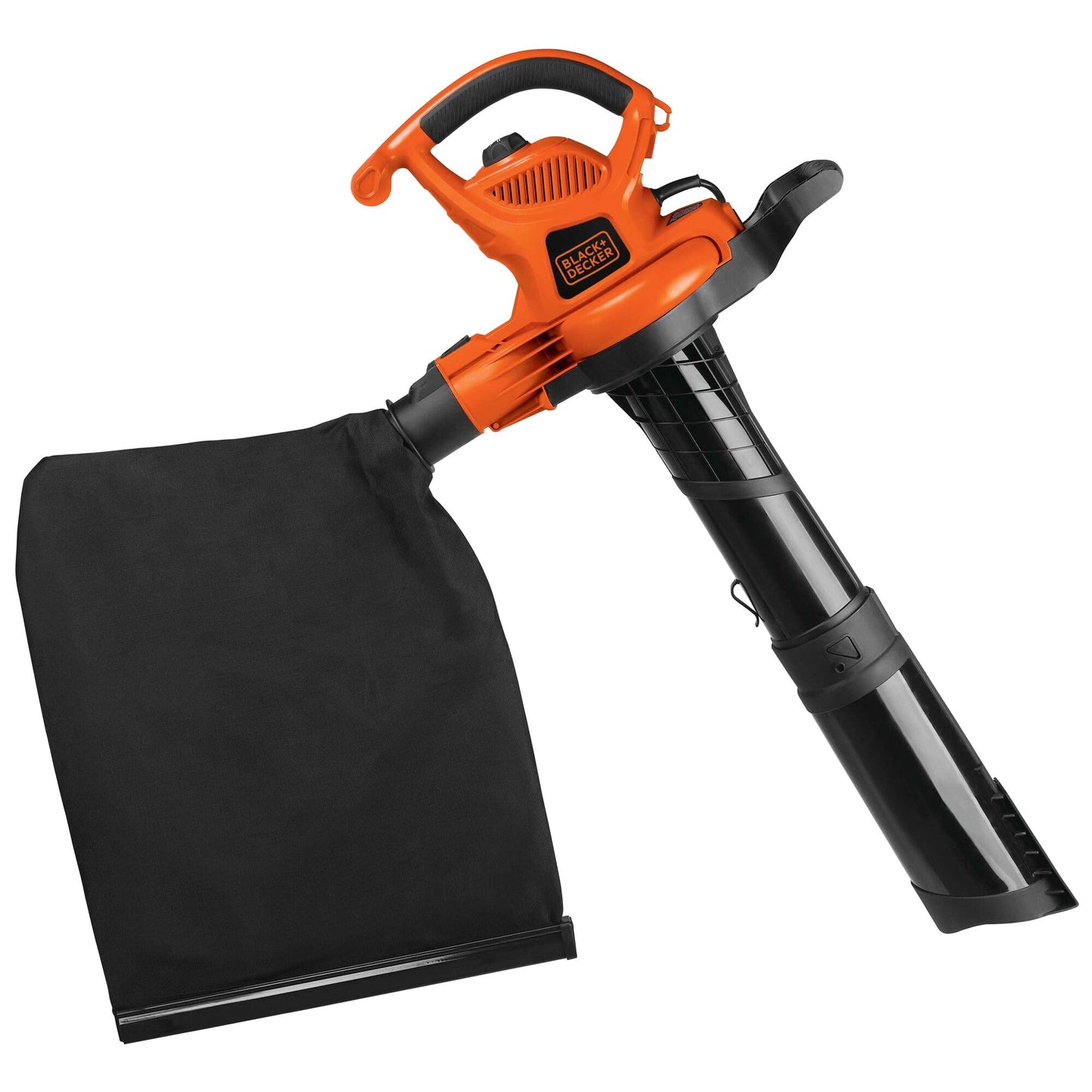 BLACK+DECKER 3-in-1 Electric Leaf Blower, Leaf Vacuum/Mulcher, Up to 250 MPH, Premium Disposable System, Corded, 12-Amp Handheld Lightweight Corded Electric Combo (BV6600)