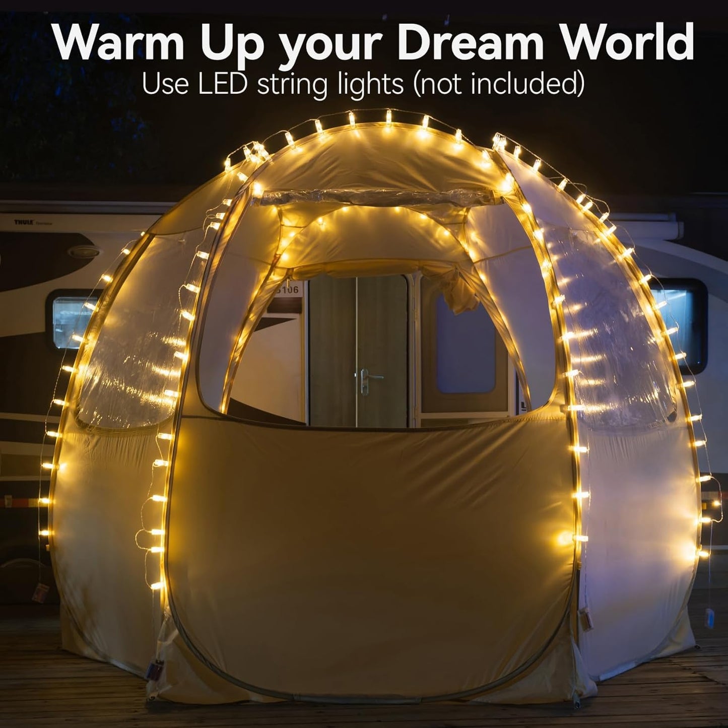 Alvantorยฎ Pop Up Screen House Tent, UPF 50+ and Windproof Dome Outdoor Canopy Tent with Roll Up Zipped Door Privacy Gazebo, Sun Shelter Compact & Lightweight for Party Camping Fishing Picnic