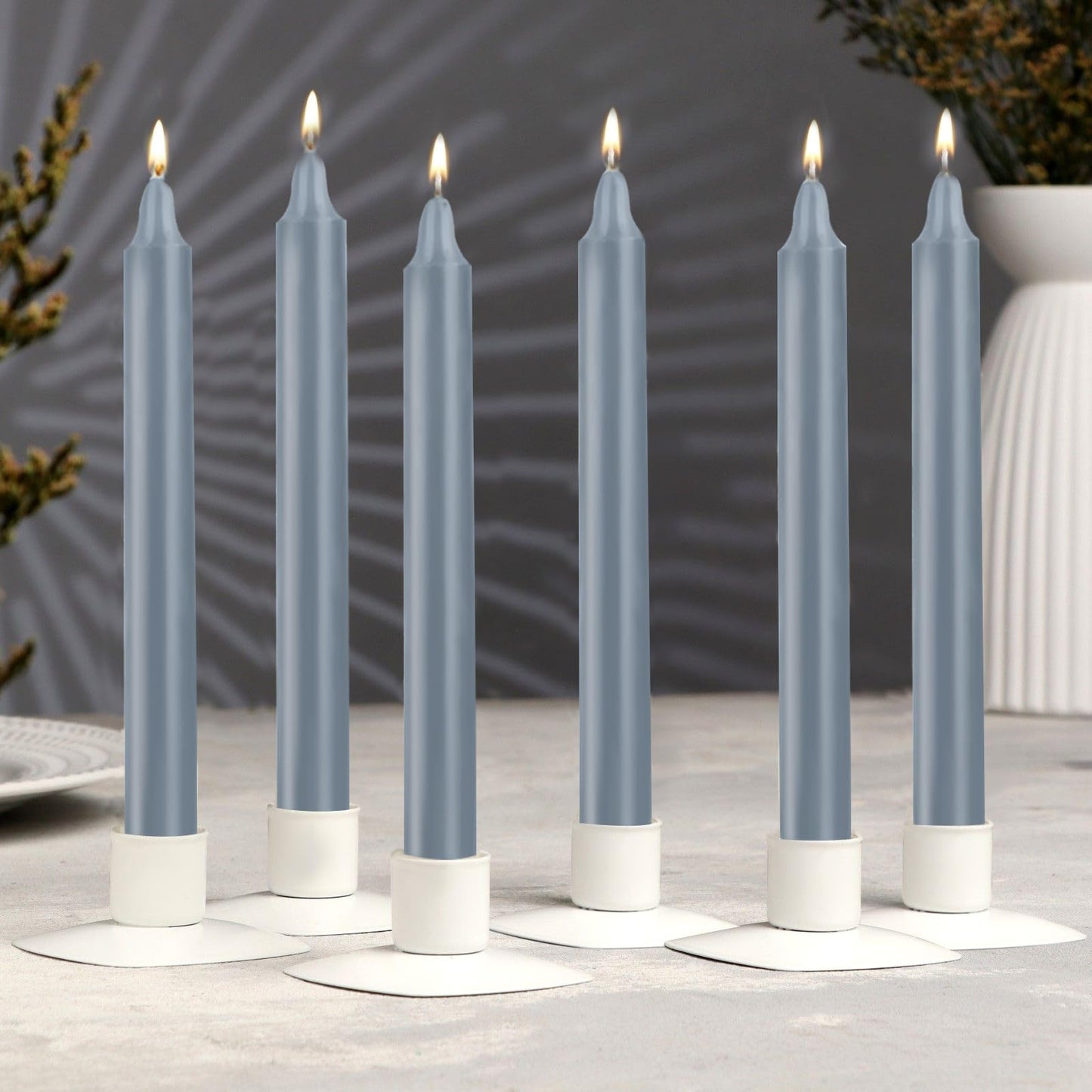 24 Pack Silver Spell Chime Candles – Premium Mini Unscented Taper Candles for Rituals, Prayer, Meditation, Altar, Spells – 4" Tall – Ideal for Witches & Spiritual Practices