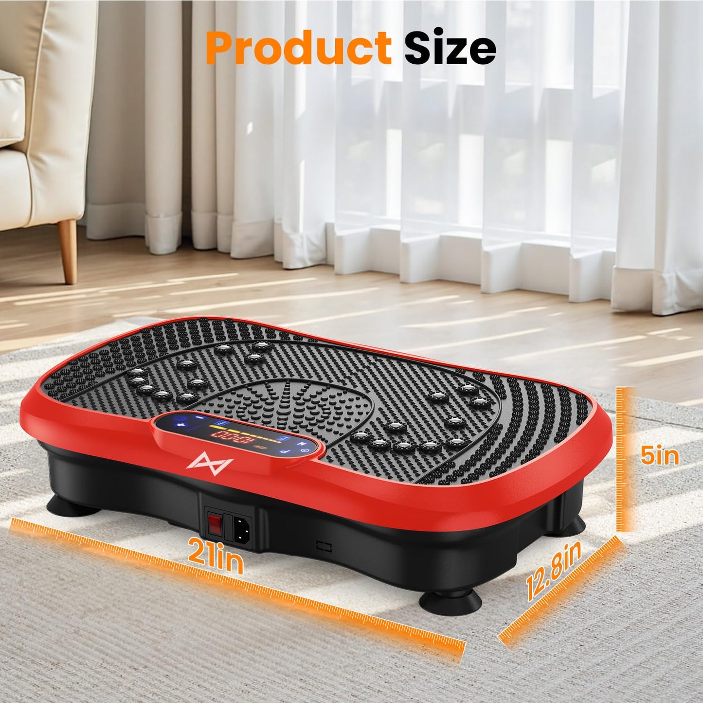 AXV Vibration Plate Fitness Platform Exercise Machine Vibrating Shaking Full Body Shaker Workout Vibrate Stand Shake Board Sport for Weight Loss Fat Burner for Gym Home Office