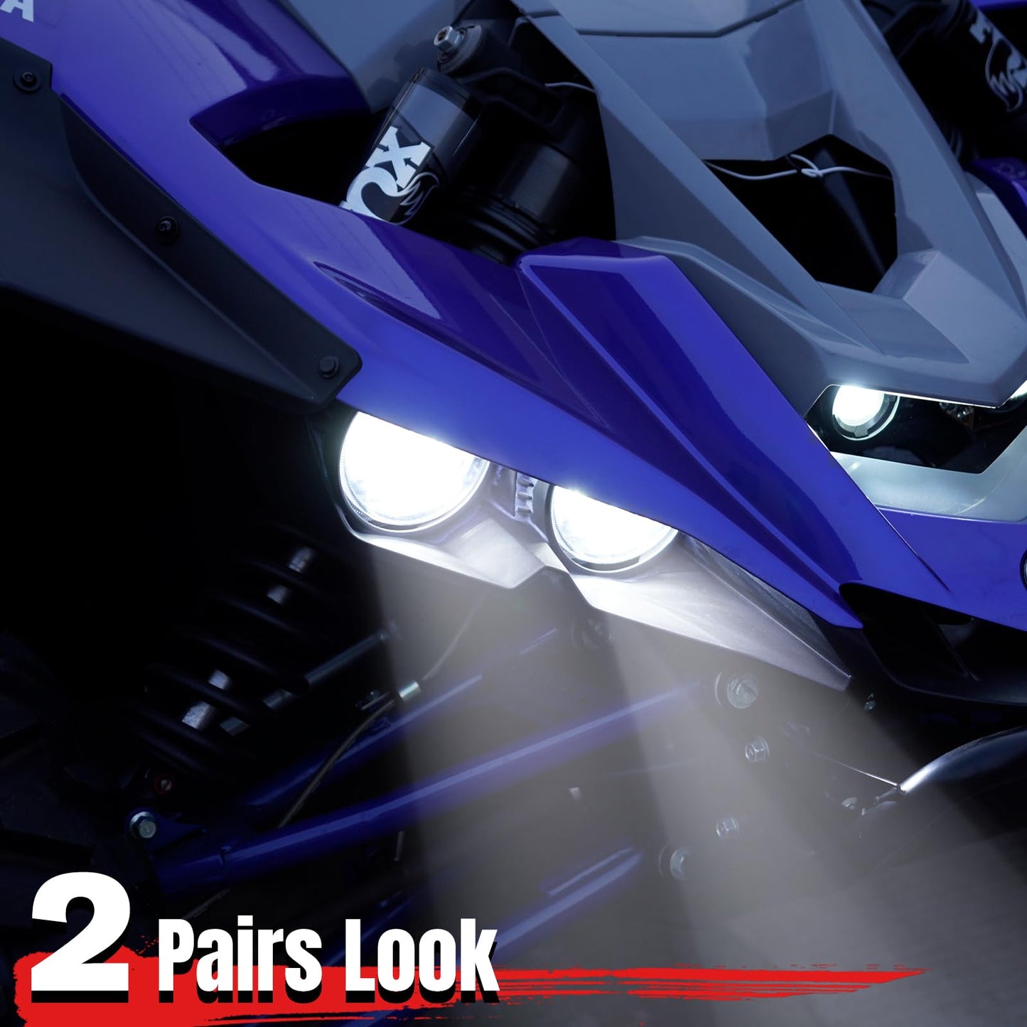 A & UTV PRO LED Headlights with High Low Beam Lights for 2018-2024 Yamaha Wolverine X2 X4,Headlamp Front Lamp Lights for 2016-2024 YXZ 1000R Accessories