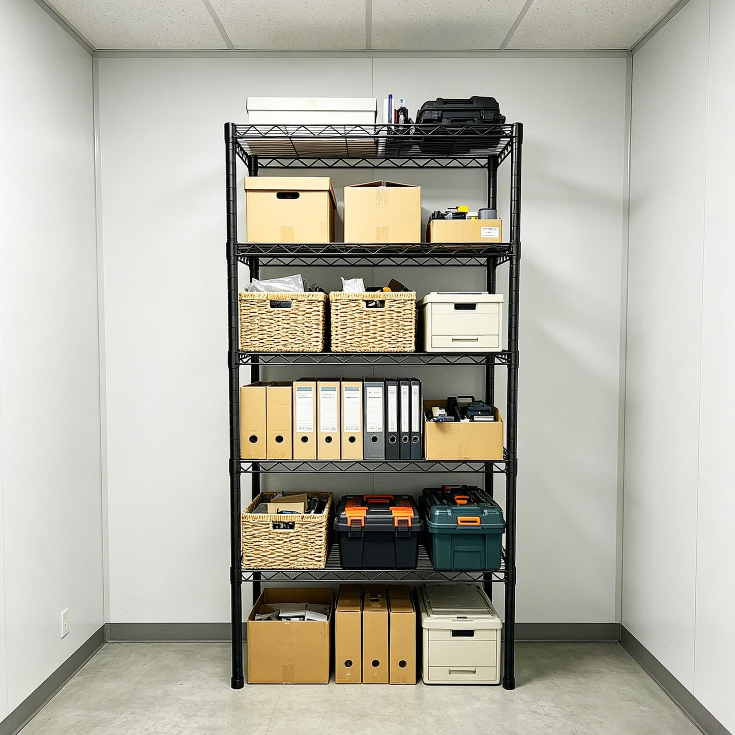 NULTRUMA Storage Shelves, Heavy Duty 5 Tier Storage Metal Shelves, 550LBS Capacity Adjustable Metal Wire Shelving Unit for Garage, Pantry, Kitchen, Closet, Commercial & Industrial Use