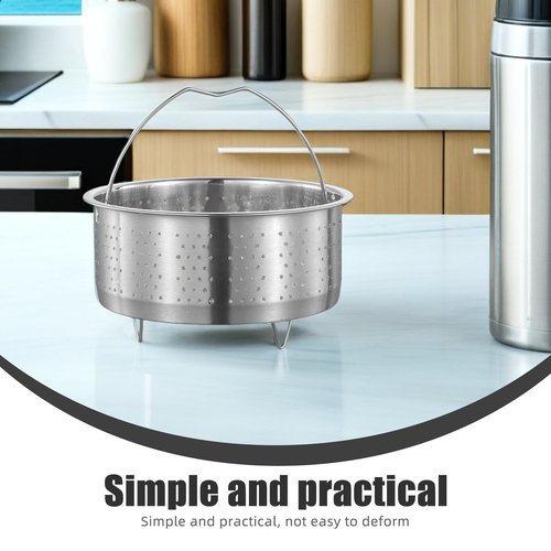 DOITOOL Stainless Steel Steamer Basket for Pot, 7.08inch/18cm Vegetable Steamer Basket Insert Steaming Rack with Handle, Vegetables Fruit Strainers and Colanders for Home Kitchen Cooking