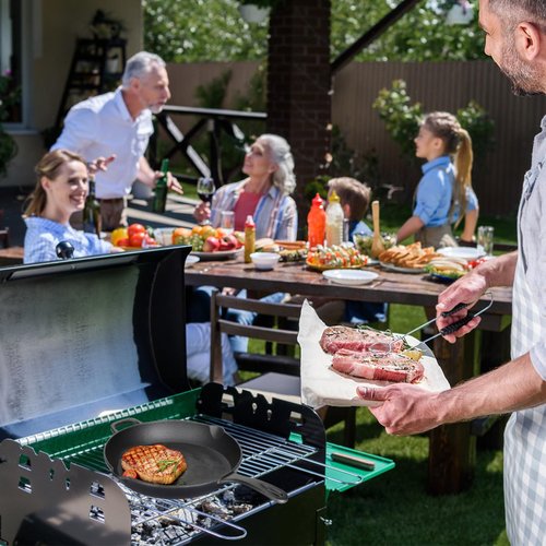 CUISGUSTO 12-Inch Large Pre-Seasoned Cast Iron Skillet, Nonstick Frying Pan for Family-Size Meals, Oven Safe Cookware, Perfect for Christmas Holiday Dinner