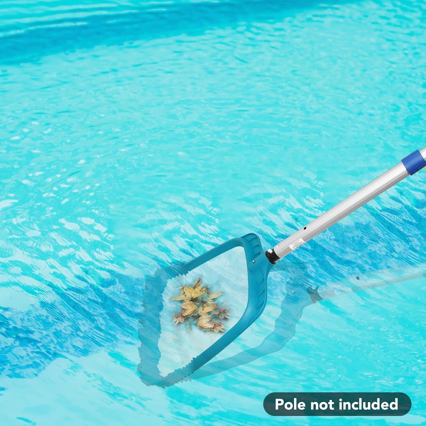 POOLWHALE Professional Pool Skimmer Net - Heavy-Duty Fine Mesh Leaf Cleaning Tool | Fast Debris Removal