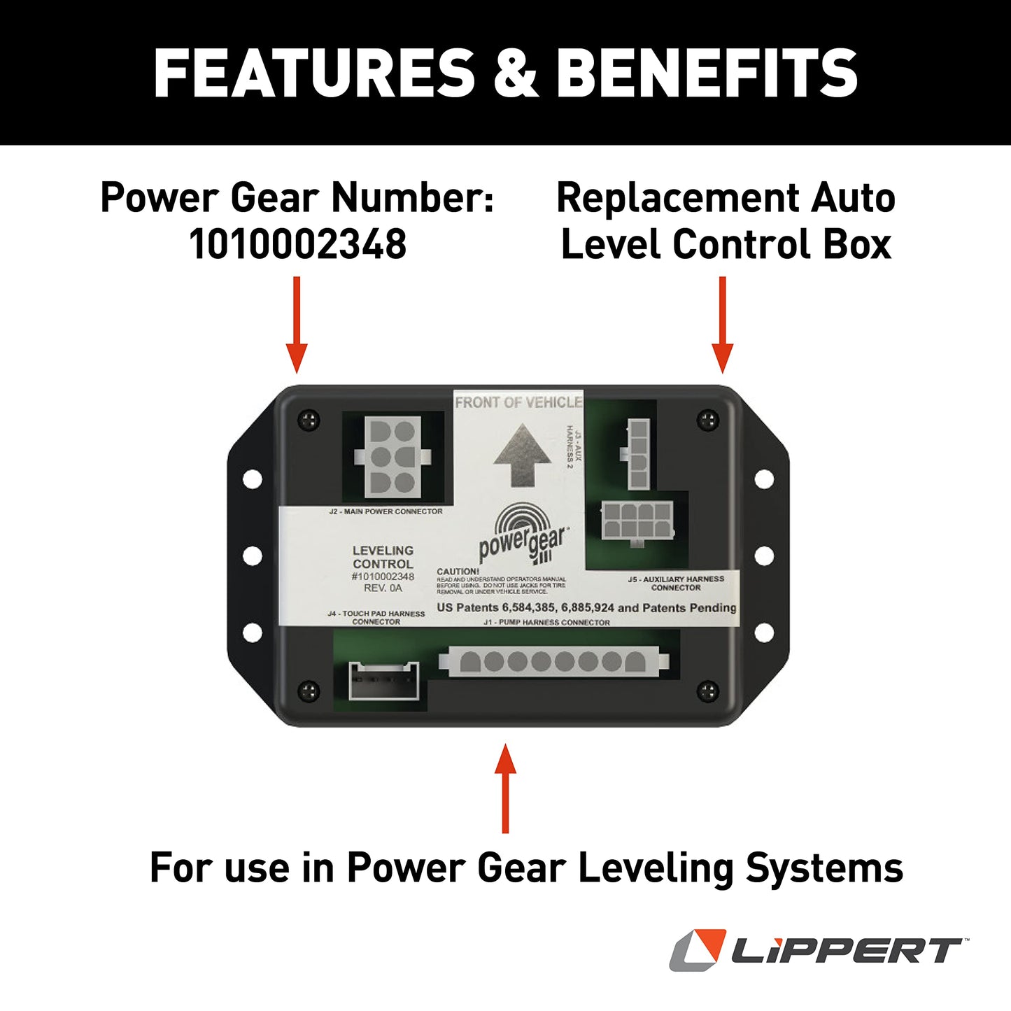 Power Gear Control for 3-Valve Spring Return Jack with Remote Level (Short Wheel Base)